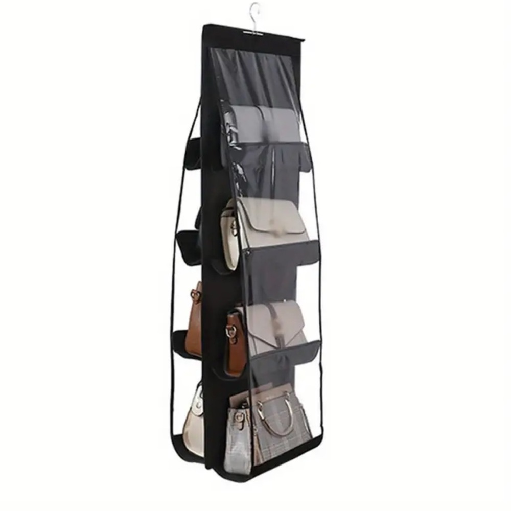 Organizer, Hanging Storage Organizer for Handbags, Jeans, Sweaters, Black